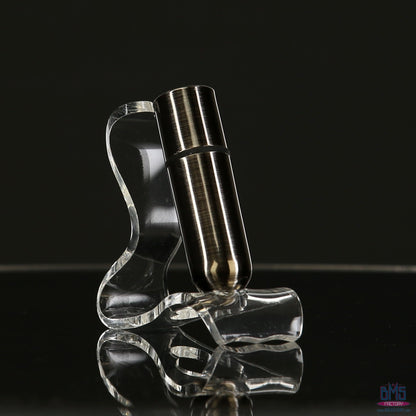 First-Class Bullet - 2.5" Bullet Vibrator with Key Chain Pouch - Gun Metal