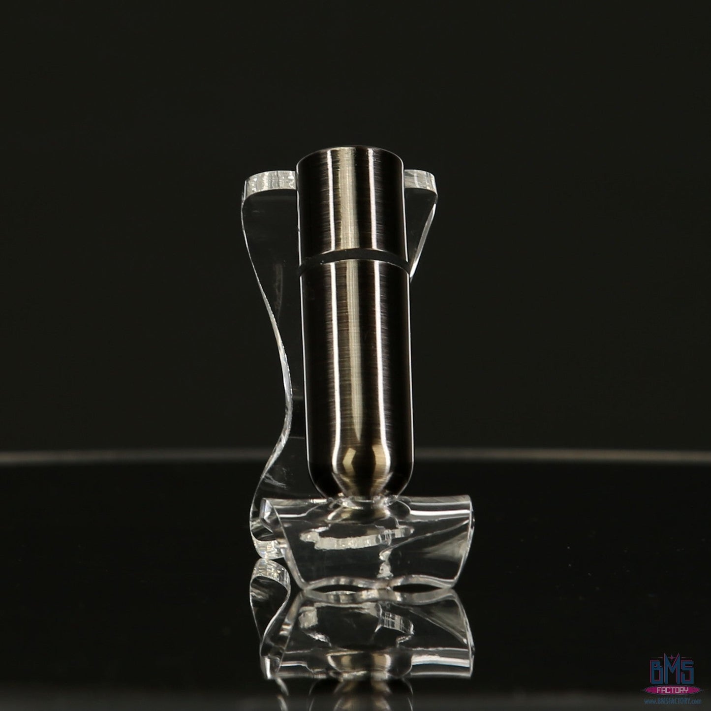 First-Class Bullet - 2.5" Bullet Vibrator with Key Chain Pouch - Gun Metal