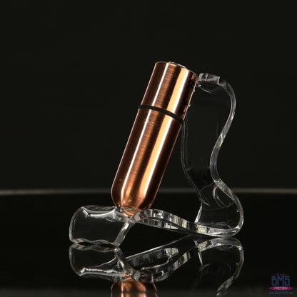 First-Class Bullet - 2.5" Bullet Vibrator with Key Chain Pouch - Rose Gold