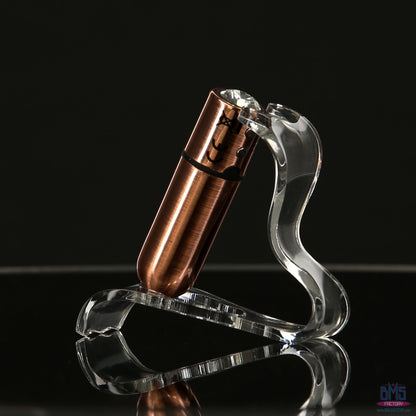 First-Class Bullet - 2.5" Bullet Vibrator with Key Chain Pouch - Rose Gold