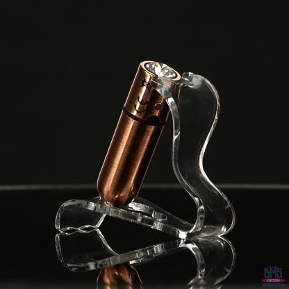 First-Class Bullet - 2.5" Bullet Vibrator with Key Chain Pouch - Rose Gold