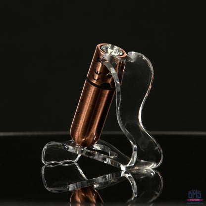 First-Class Bullet - 2.5" Bullet Vibrator with Key Chain Pouch - Rose Gold