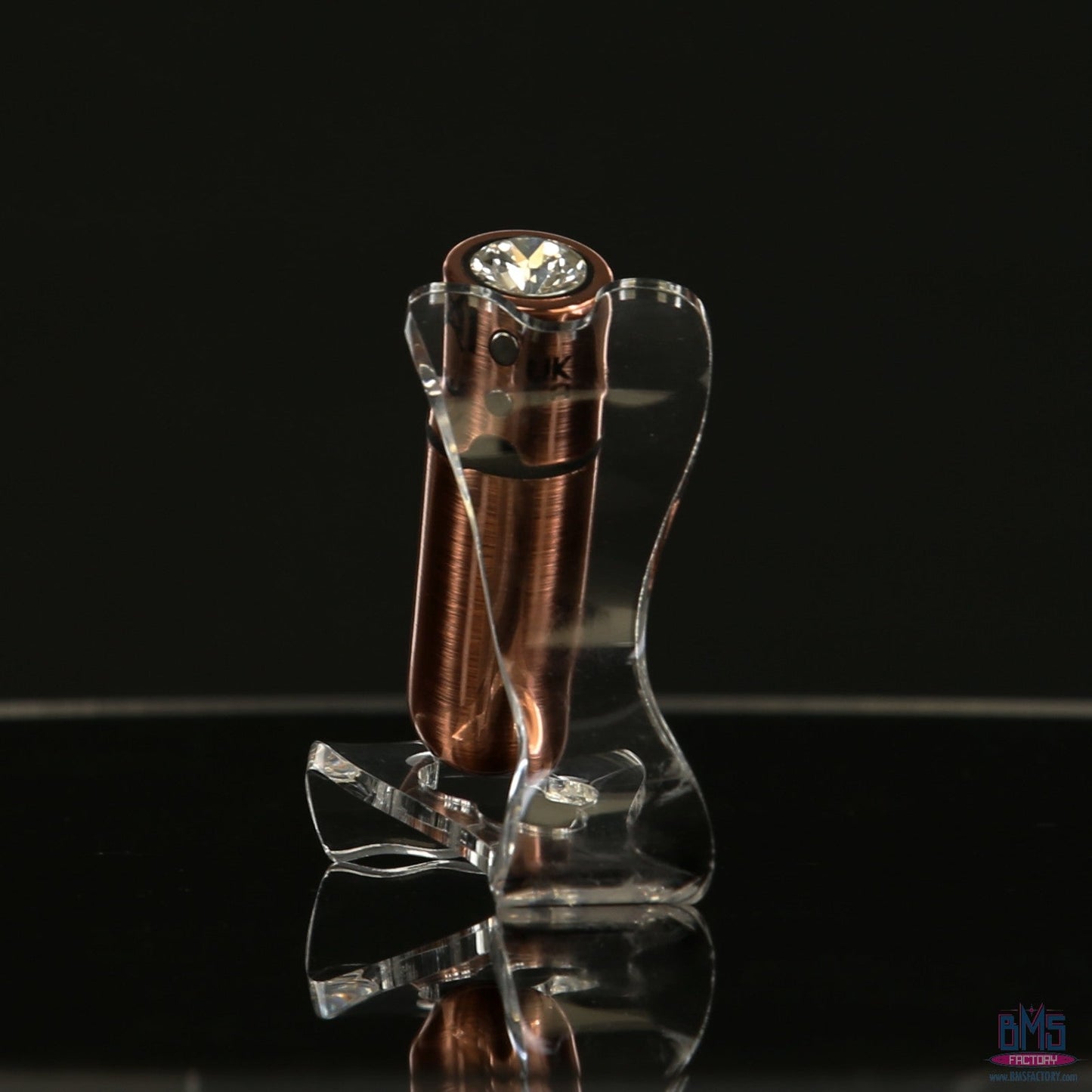 First-Class Bullet - 2.5" Bullet Vibrator with Key Chain Pouch - Rose Gold