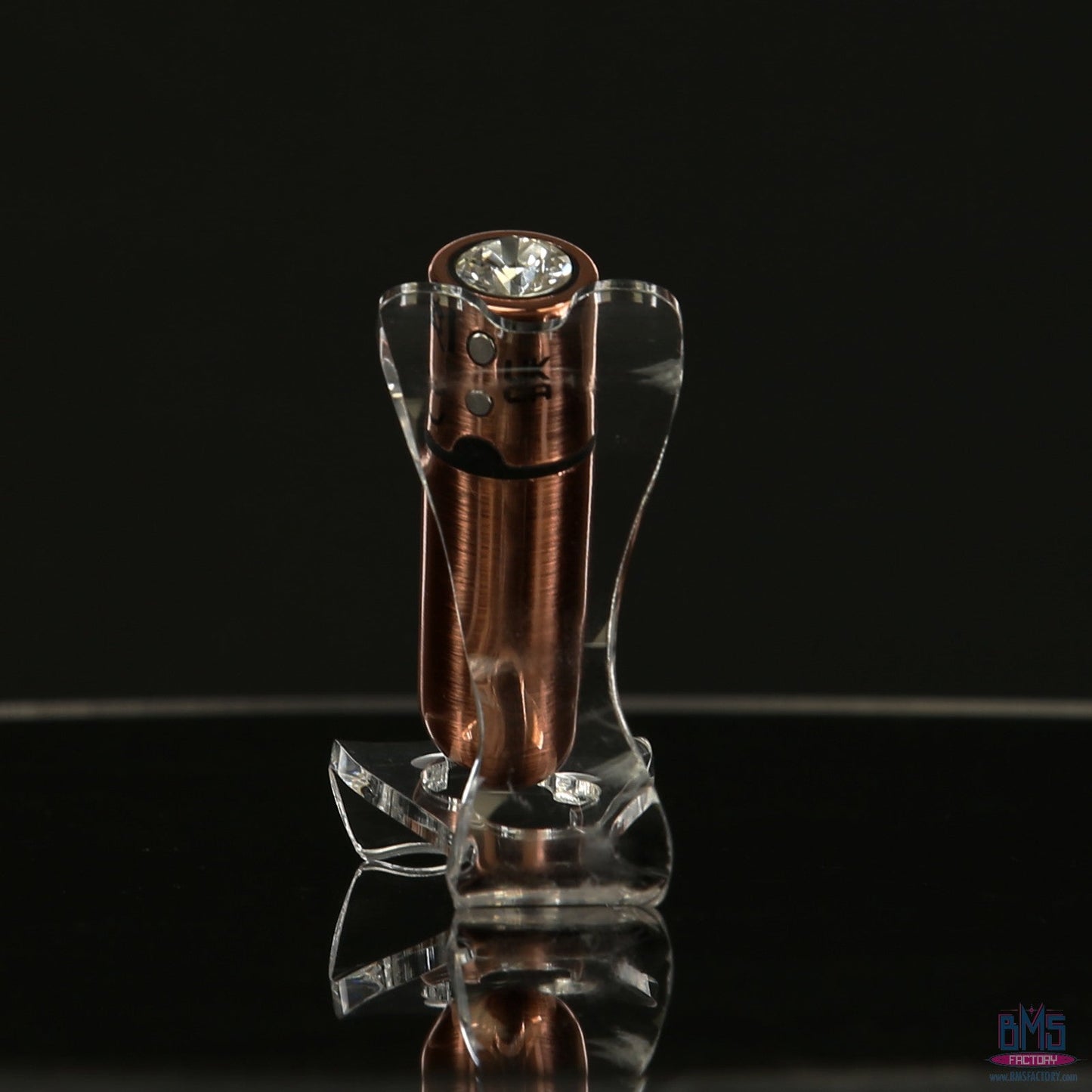 First-Class Bullet - 2.5" Bullet Vibrator with Key Chain Pouch - Rose Gold