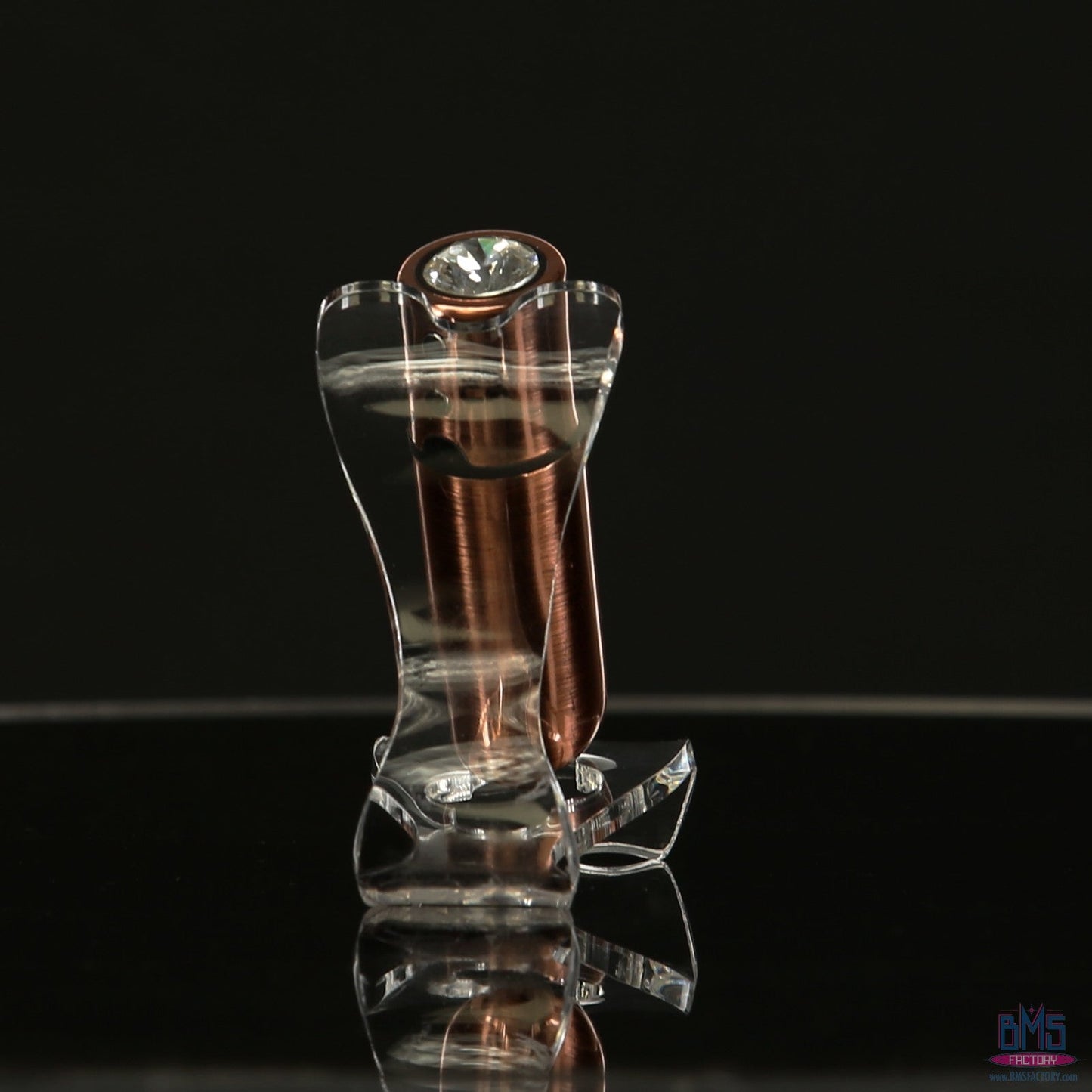 First-Class Bullet - 2.5" Bullet Vibrator with Key Chain Pouch - Rose Gold