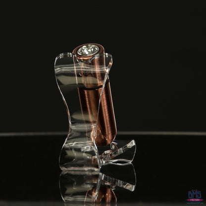 First-Class Bullet - 2.5" Bullet Vibrator with Key Chain Pouch - Rose Gold