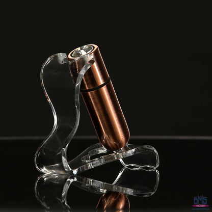 First-Class Bullet - 2.5" Bullet Vibrator with Key Chain Pouch - Rose Gold