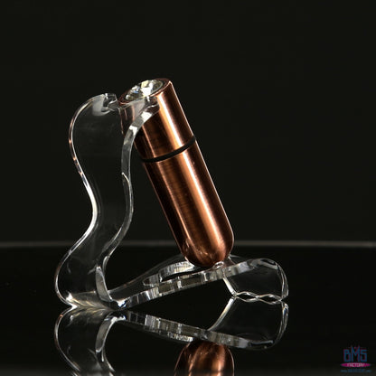 First-Class Bullet - 2.5" Bullet Vibrator with Key Chain Pouch - Rose Gold