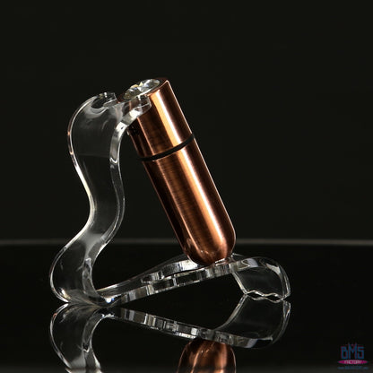 First-Class Bullet - 2.5" Bullet Vibrator with Key Chain Pouch - Rose Gold