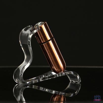 First-Class Bullet - 2.5" Bullet Vibrator with Key Chain Pouch - Rose Gold