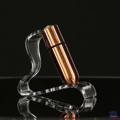 First-Class Bullet - 2.5" Bullet Vibrator with Key Chain Pouch - Rose Gold