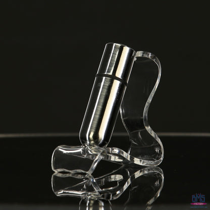 First-Class Bullet - 2.5" Bullet Vibrator with Key Chain Pouch - Silver