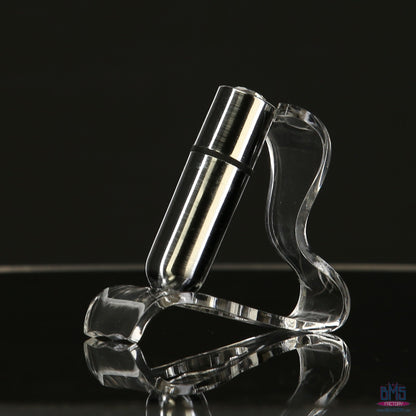 First-Class Bullet - 2.5" Bullet Vibrator with Key Chain Pouch - Silver