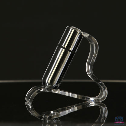 First-Class Bullet - 2.5" Bullet Vibrator with Key Chain Pouch - Silver