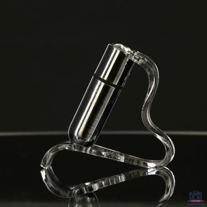 First-Class Bullet - 2.5" Bullet Vibrator with Key Chain Pouch - Silver
