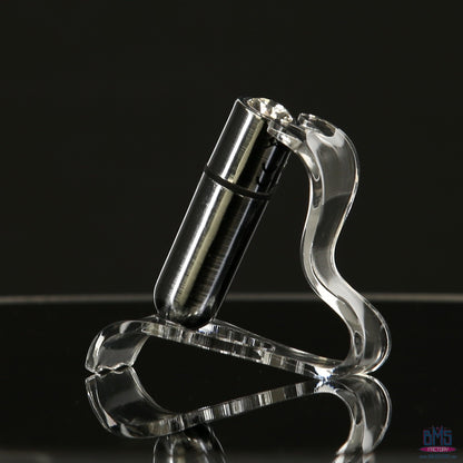 First-Class Bullet - 2.5" Bullet Vibrator with Key Chain Pouch - Silver