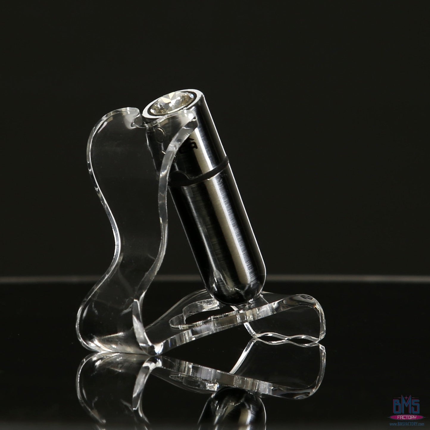 First-Class Bullet - 2.5" Bullet Vibrator with Key Chain Pouch - Silver