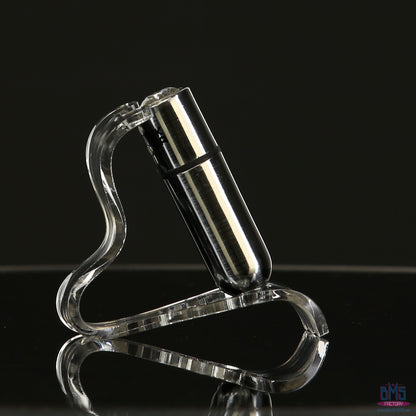 First-Class Bullet - 2.5" Bullet Vibrator with Key Chain Pouch - Silver