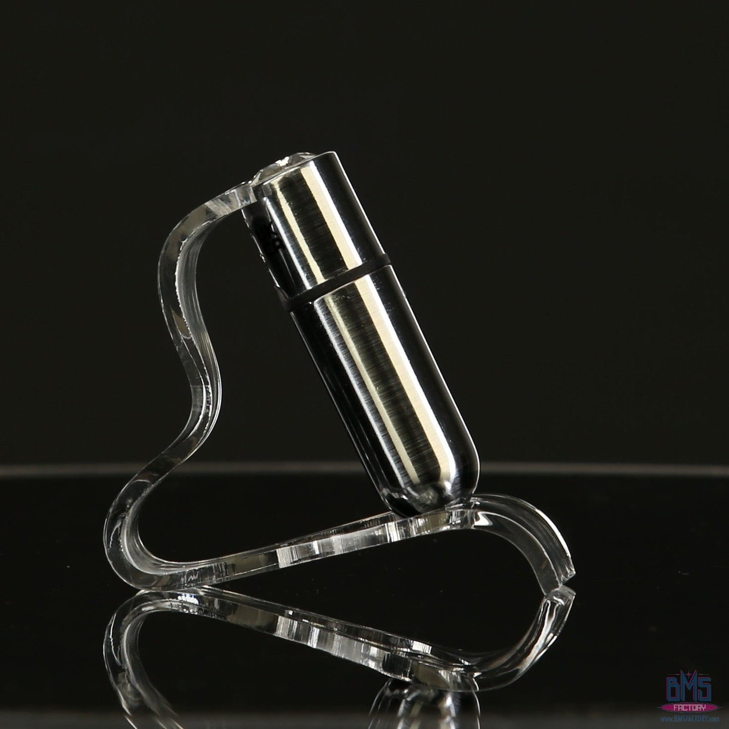 First-Class Bullet - 2.5" Bullet Vibrator with Key Chain Pouch - Silver