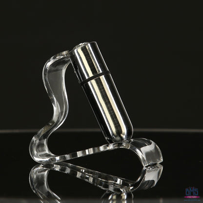 First-Class Bullet - 2.5" Bullet Vibrator with Key Chain Pouch - Silver