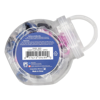 BMS Silicone Comfy Cuff Bowl – Assorted Colours – 24 pcs.