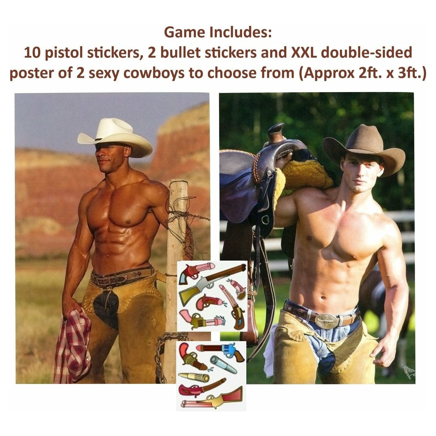 Little Genie Pin The Pistol On The Cowboy Game