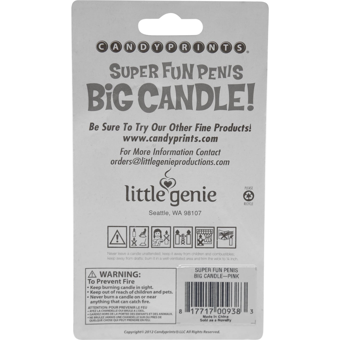 Candyprints Big Penis Candle