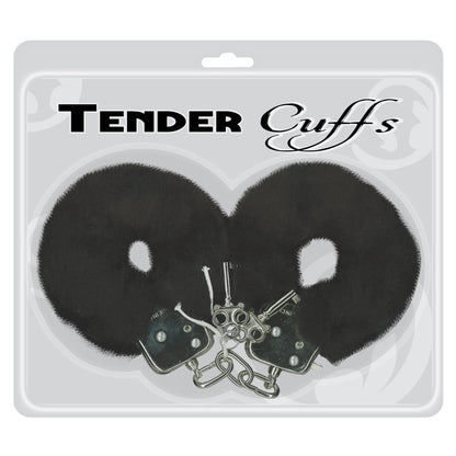 Tender Cuffs Furry Handcuffs - Black