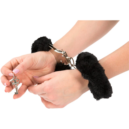 Tender Cuffs Furry Handcuffs - Black