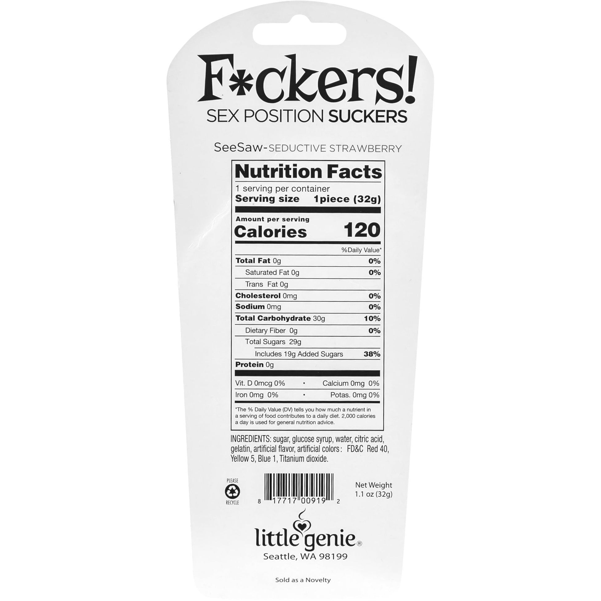 Candyprints Fuckers! Sex Position Sucker Candy - Strawberry