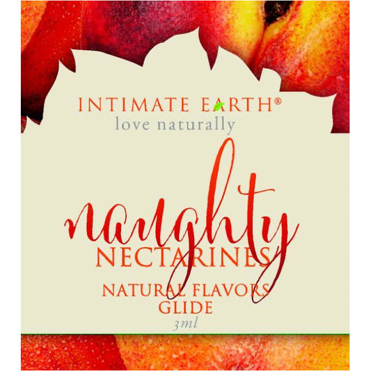 Intimate Earth Natural Flavors Glide - Naughty Nectarines - 3ml
