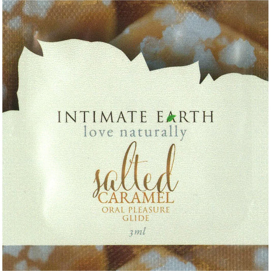 Intimate Earth Natural Flavors Glide - Salted Caramel - 3ml/.1oz