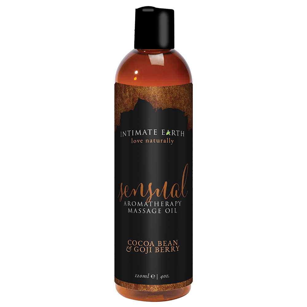 Intimate Earth Aromatherapy Massage Oil - Cocoa Bean & Goji Berry - 120ml/4oz