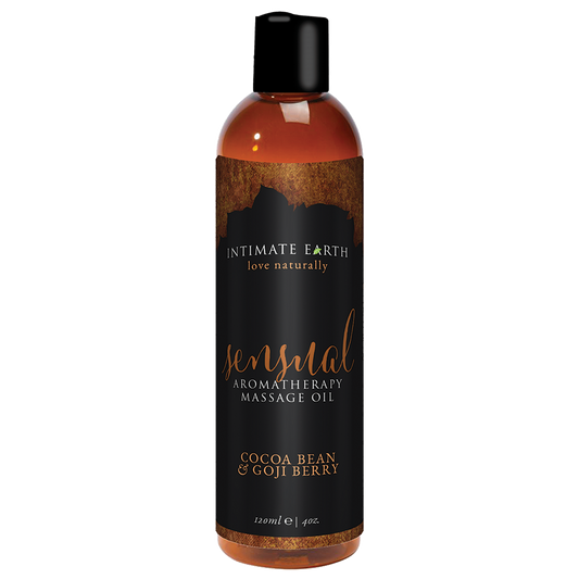Intimate Earth Aromatherapy Massage Oil - Cocoa Bean & Goji Berry - 120ml/4oz