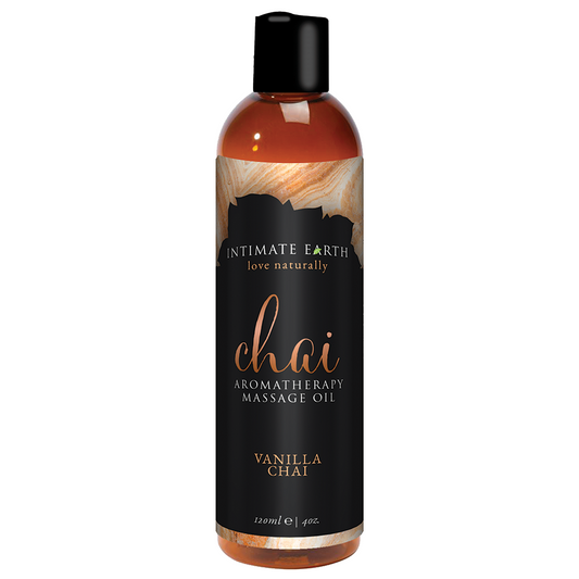 Intimate Earth Aromatherapy Massage Oil - Vanilla Chai - 120ml/4oz
