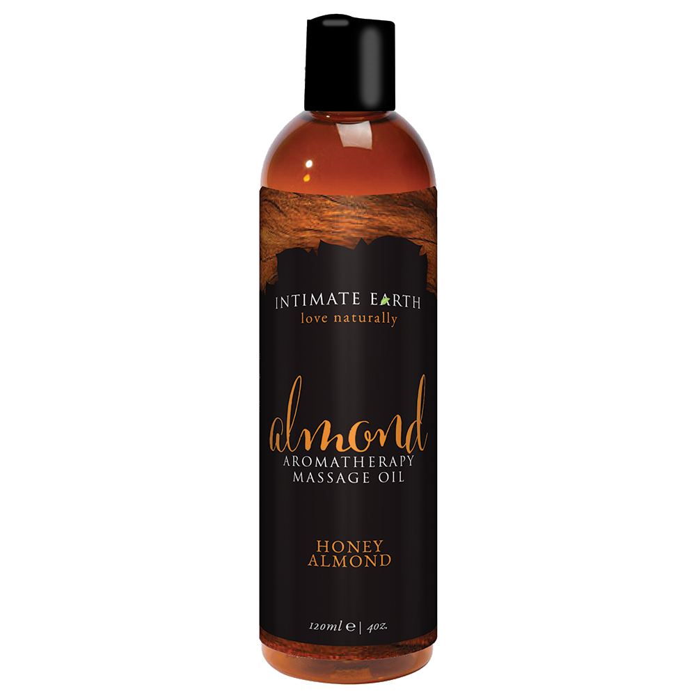 Intimate Earth Aromatherapy Massage Oil- Honey Almond - 120ml/4oz