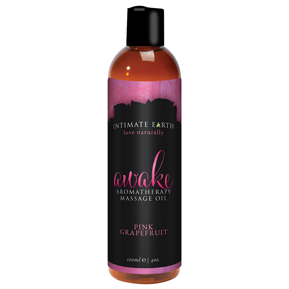 Intimate Earth Aromatherapy Massage Oil - Black Pepper & Pink Grapefruit - 120ml/4oz
