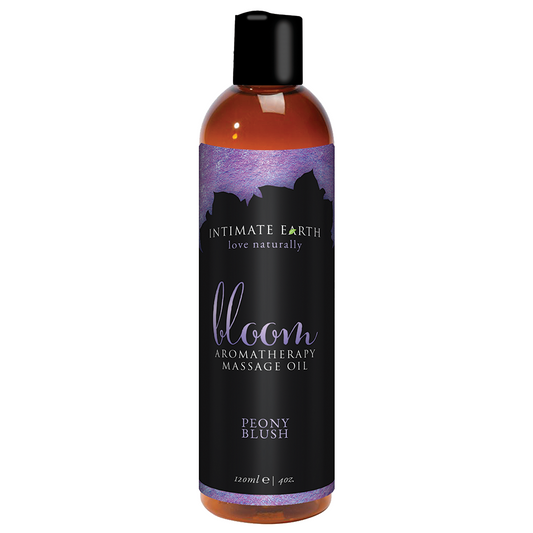 Intimate Earth Aromatherapy Massage Oil - Peony Blush - 120ml/4oz