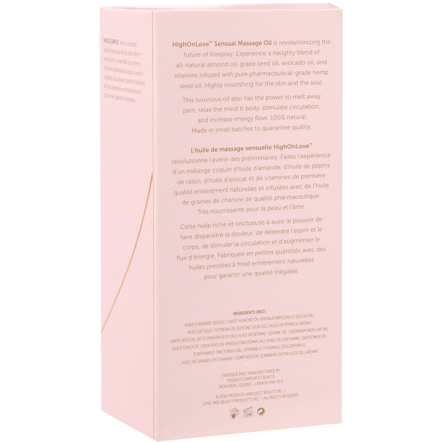 High On Love Sensual Massage Oil - Strawberries & Champagne