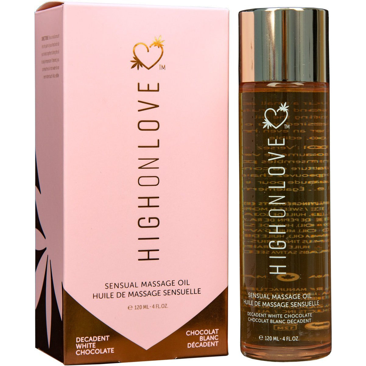 High On Love Sensual Massage Oil - White Chocolate