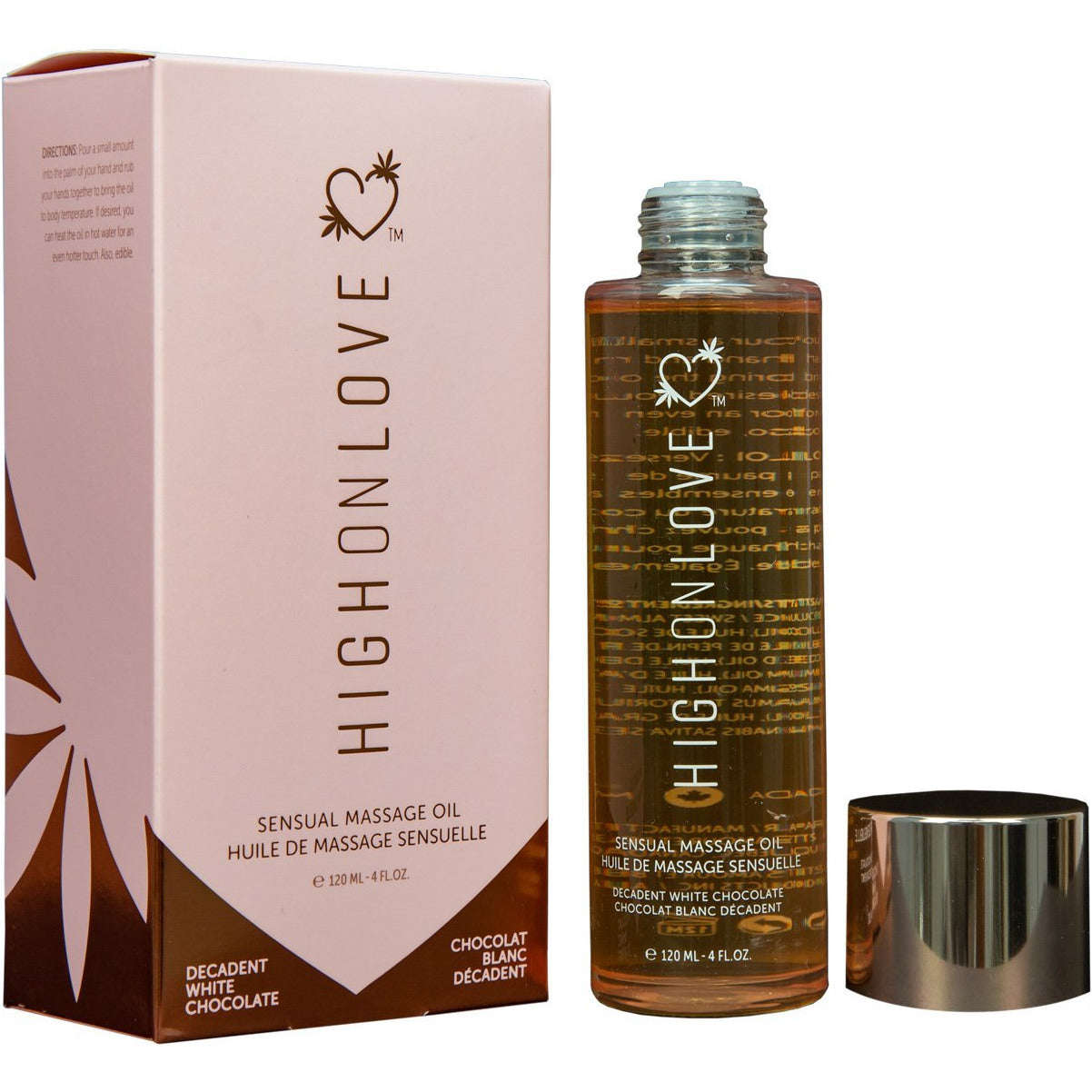 High On Love Sensual Massage Oil - White Chocolate