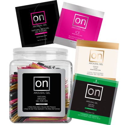 Sensuva ON for Her Arousal Gel Assorted - Foils and Display - 100 pc - 0.13 oz