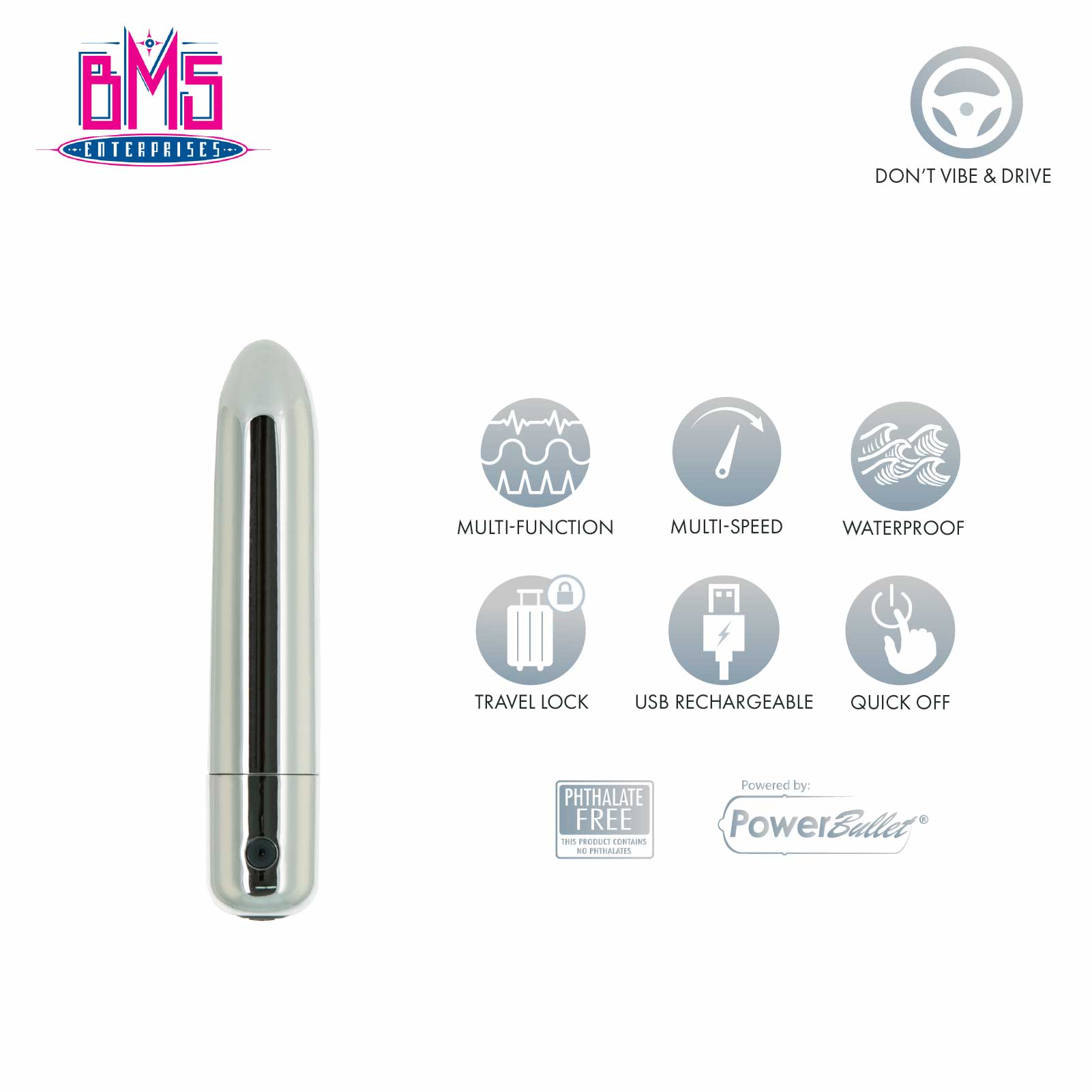 Pure Love® - 4" Platinum Recharge Power Bullet