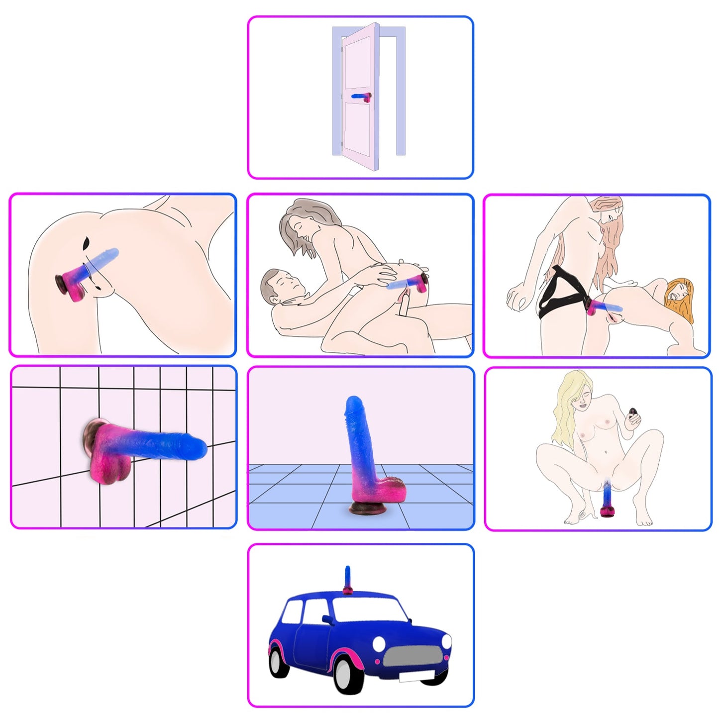 Pure Love® - Vibrating and Rotating Dildo with Remote - Cosmic