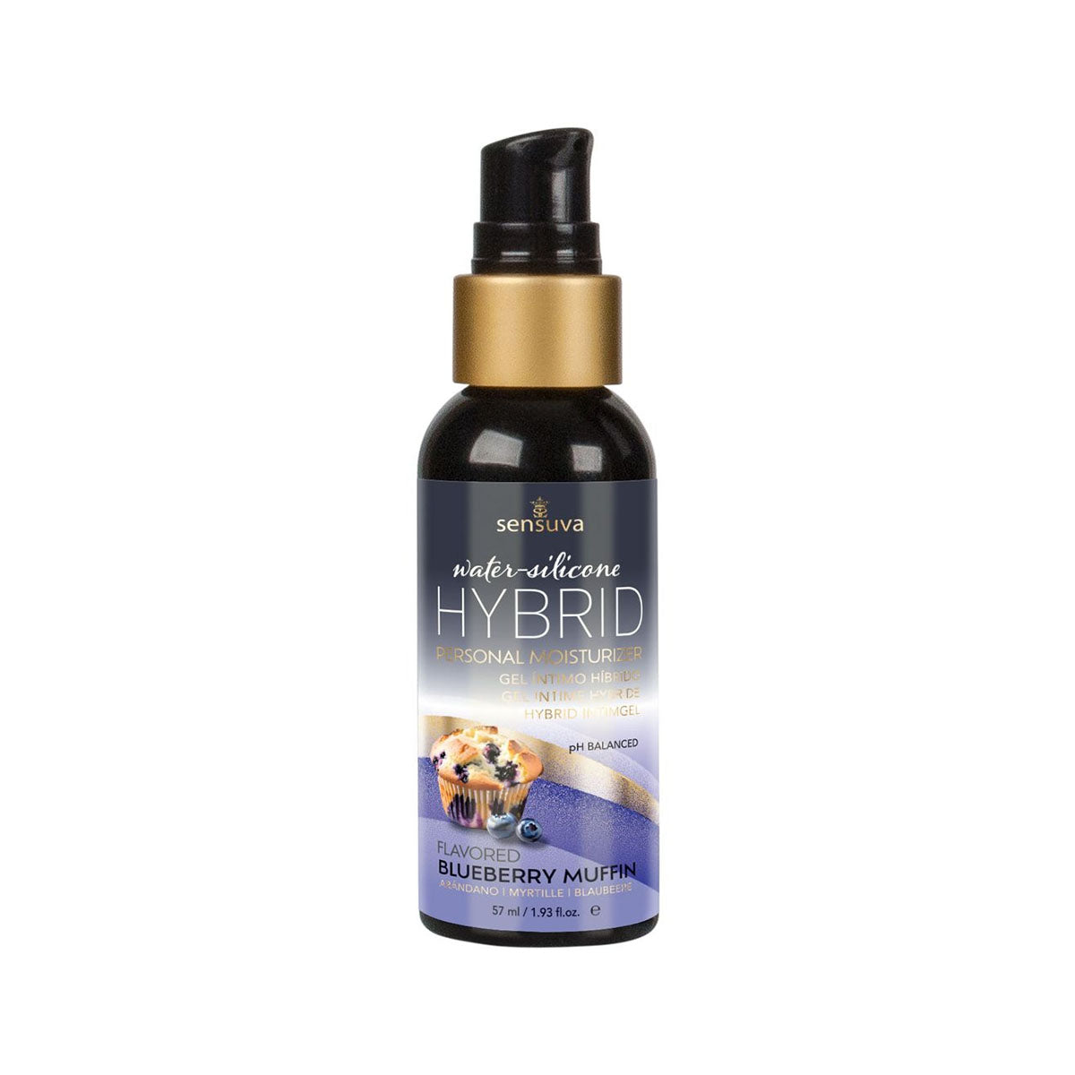 Sensuva Hybrid Formula – Personal Moisturizer - Flavoured - 1.9 oz - Blueberry Muffin