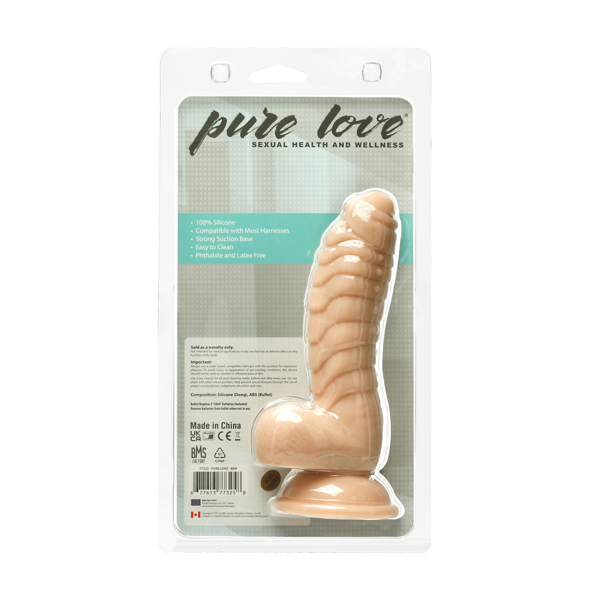 Pure Love® - Ben - 7” Dildo with Balls – Beige