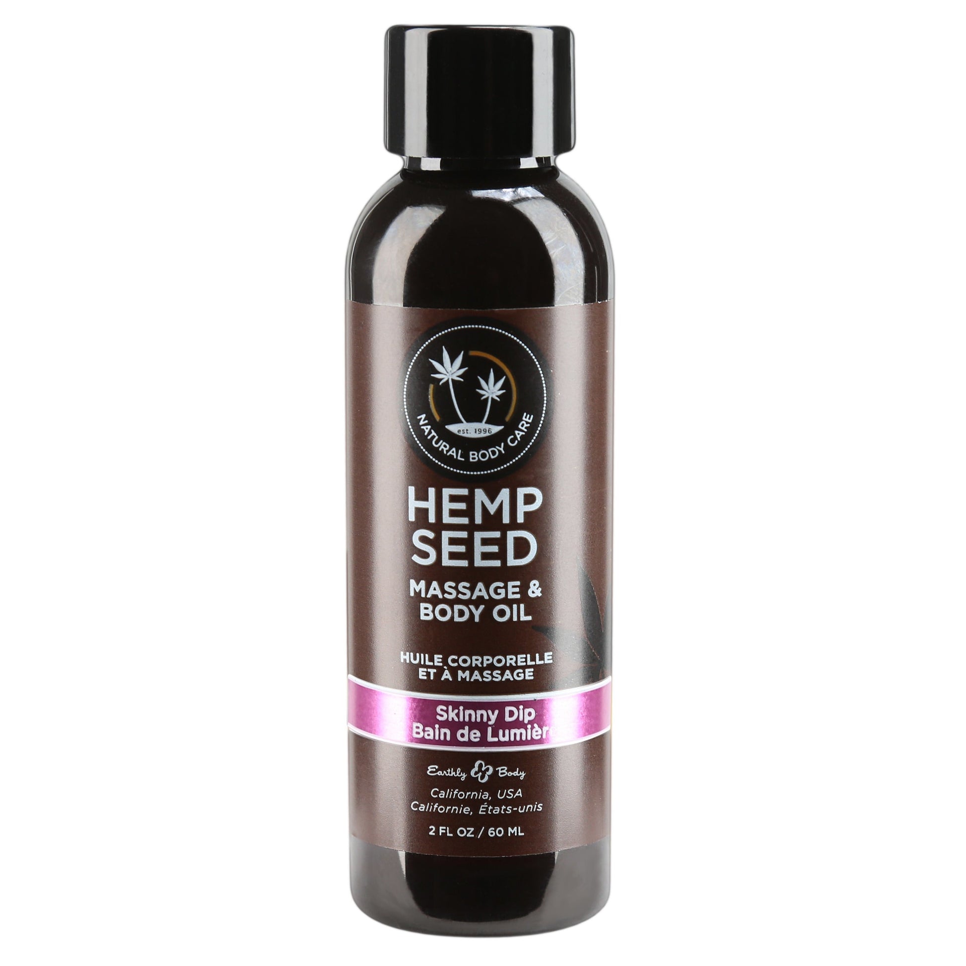 Earthly Body Hemp Seed Massage & Body Oil - Skinny Dip - 60ml/2oz