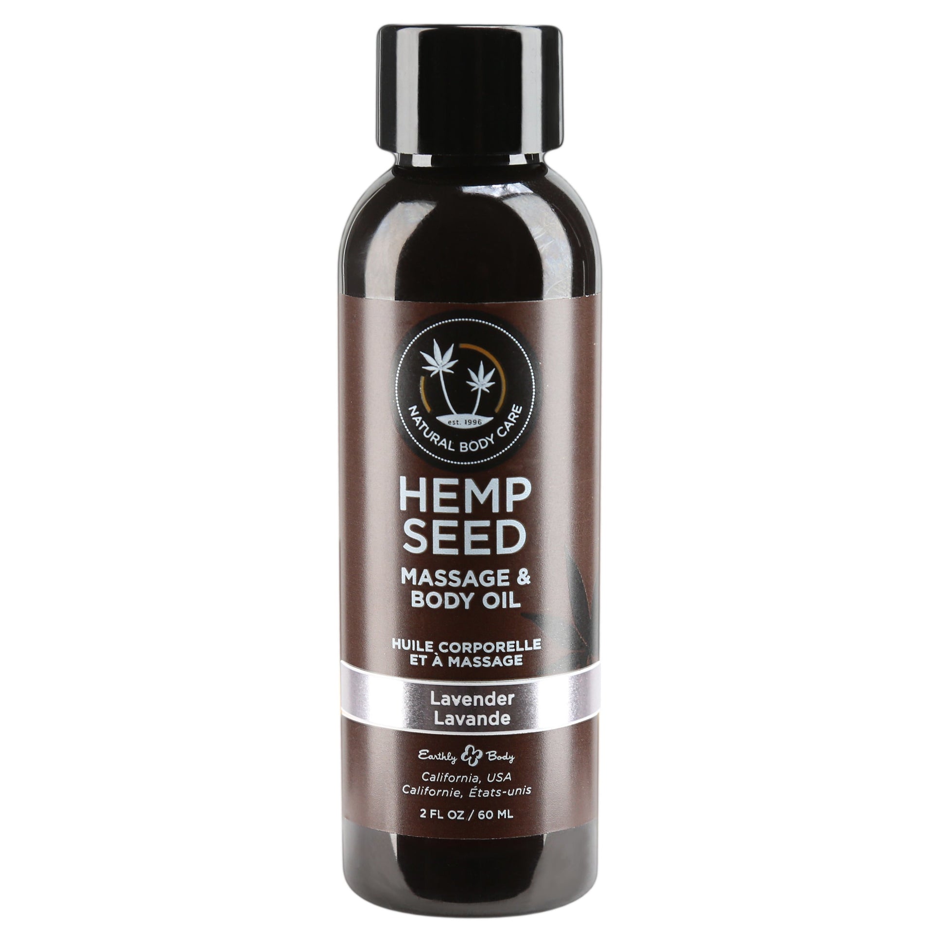 Earthly Body Hemp Seed Massage & Body Oil - Lavender - 60ml/2oz