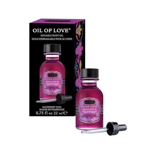 Kama Sutra Oil of Love - Kissable Body Oil - Raspberry Kiss -  22 ml / 0.75oz