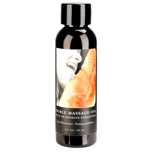 Earthly Body Edible Hemp Seed Massage Oil - Watermelon - 60ml/2oz